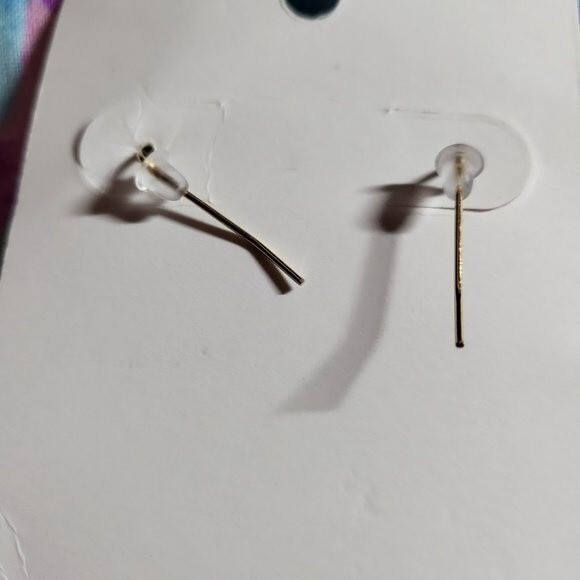 Christmas Glitter Gingerbread Man Drop Earrings - Picture 4 of 5